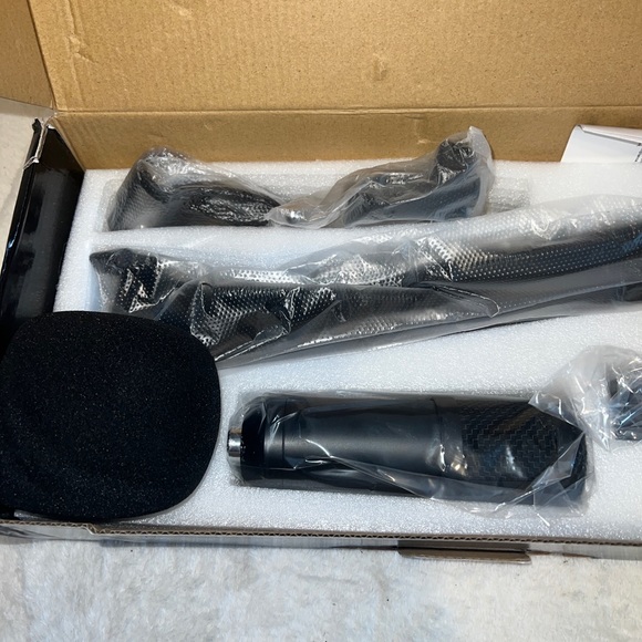 USB Microphone Kit Streaming Podcast PC Cardioid Condenser Computer Mic New! - Picture 10 of 12